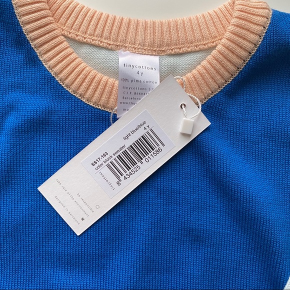 NWT tinycottons | color block sweater - Picture 5 of 7